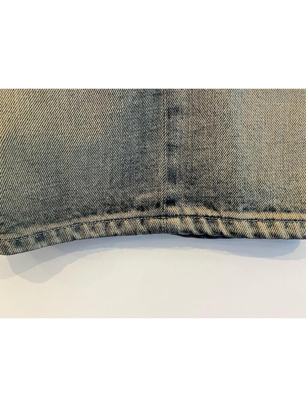 $1275 Dolce & Gabbana Washed Drawstring Cargo Beige/Dark Blue Jeans Size 52 - Picture 8 of 13